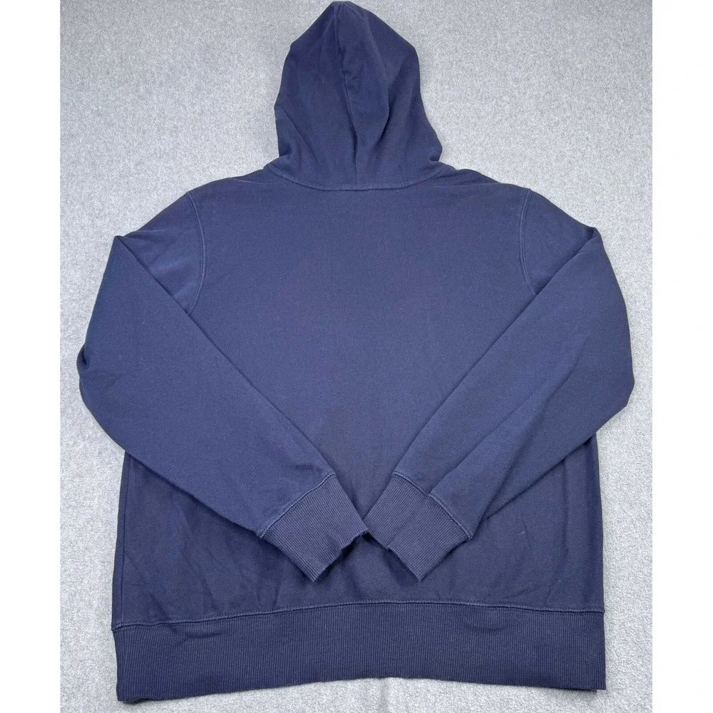 The North‎ Face Hoodie BEAR Graphic Logo Navy Blue Sweatshirt Men's Size M